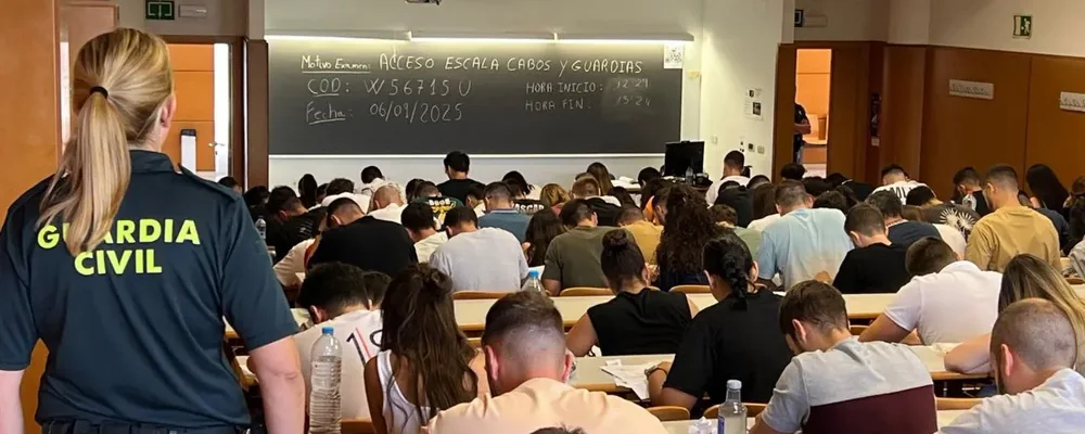 Material de estudio y examen para preparar el acceso a Guardia Civil desde España